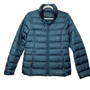 Eddie Bauer Women's Down Puffer Jacket  - Teal - Size Small